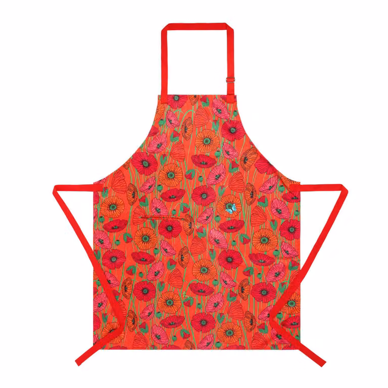 Delantal con bolsillo Maestro 2 de Pylones en color rojo, An/P/Al: 85 x 69 x 1 cm