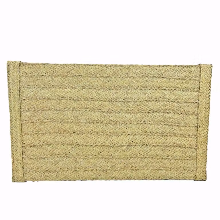 Cabecero de cama NATYAL de madera maciza y ratán en color beige, An/P/Al: 160 x 70 cm
