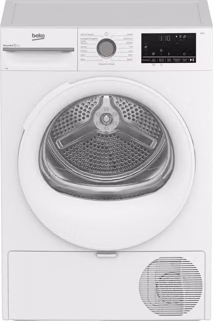 Secadora de carga frontal Beko BMT113EW con bomba de calor de 11 kg en color blanco