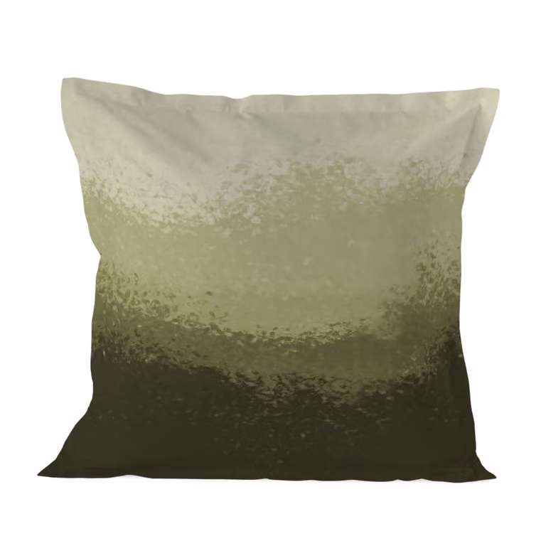 Funda de almohada Happyfriday de algodón verde de 80 x 80 cm