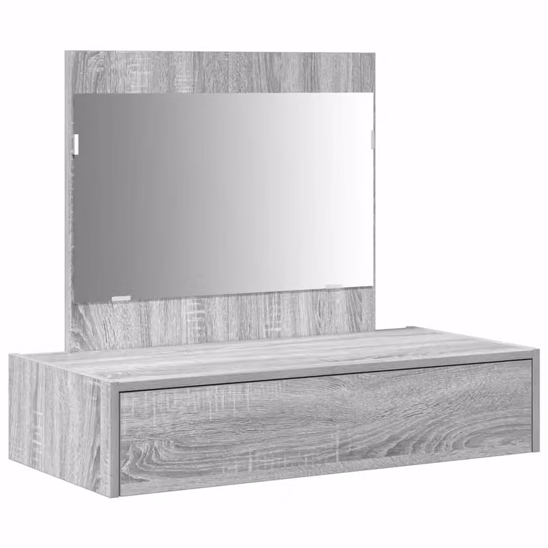 Mesa tocador moderna vidaXL en color gris de madera de ingeniería An/P/Al: 83 x 40 x 70 cm
