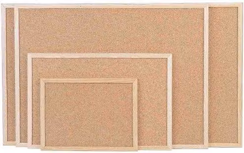Panel de corcho Magnetoplan con marco de madera en color beige y marrón, An/Al: 100 x 60 cm