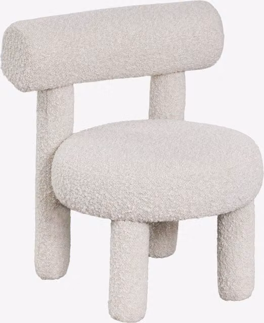 Pack de 4 sillas infantiles Gia Kids de Sklum en tela bouclé beige