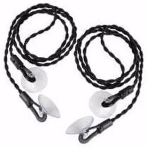Set de 2 tendederos de cuerda retráctiles portátiles MIMIY para viajes y camping, color negro