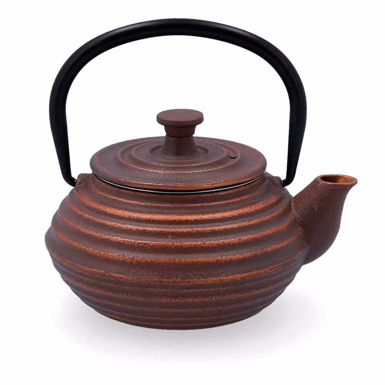 Tetera de hierro Quid Serenia con filtro de acero inoxidable en color cobre de 30 cl