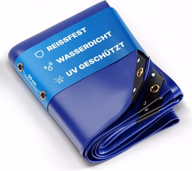 Lona impermeable Nemaxx Premium de PVC azul con ojales, resistente a los rayos UV y a la intemperie, An/P: 300 x 600 cm