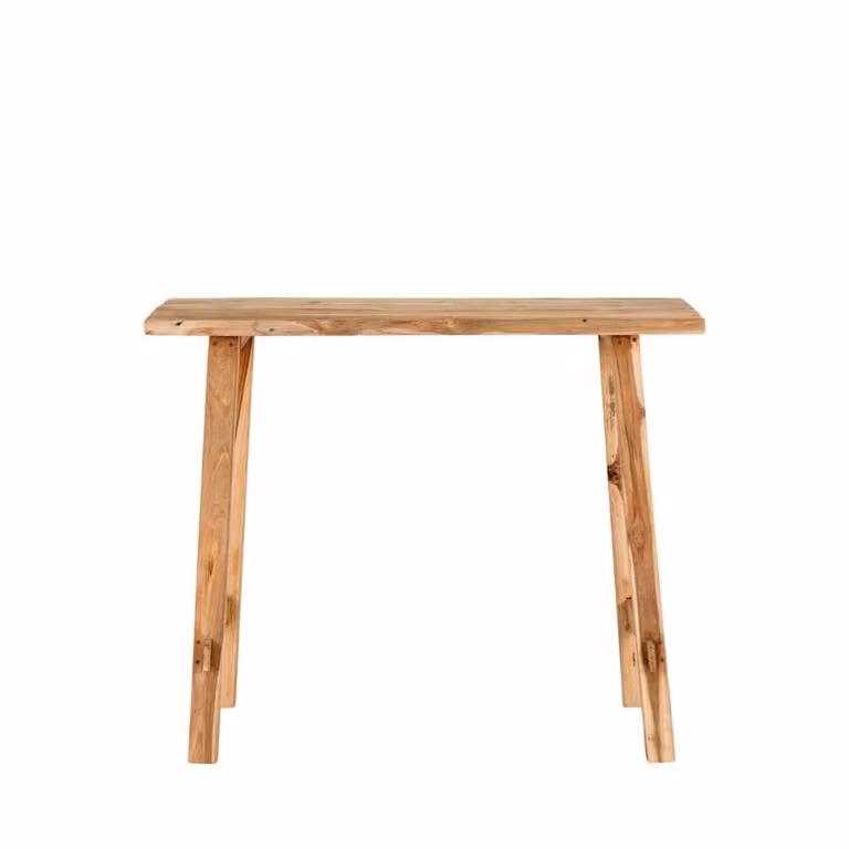 Mesa consola Chantal de House Nordic en madera de teca color arena An/P/Al: 90 x 30 x 80 cm