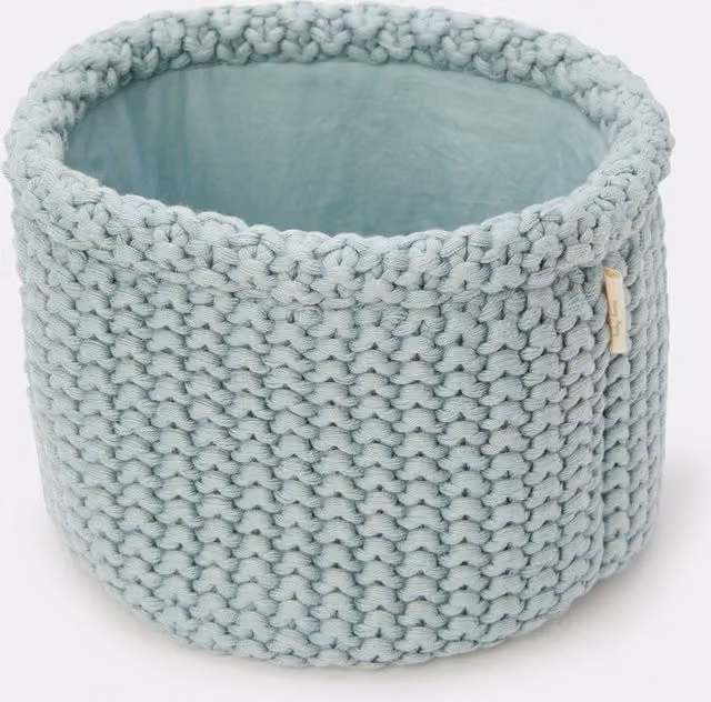 Cesta redonda Cotton Juice Baby Home para bebés en tejido de algodón, An/P/Al: 20 x 15 cm