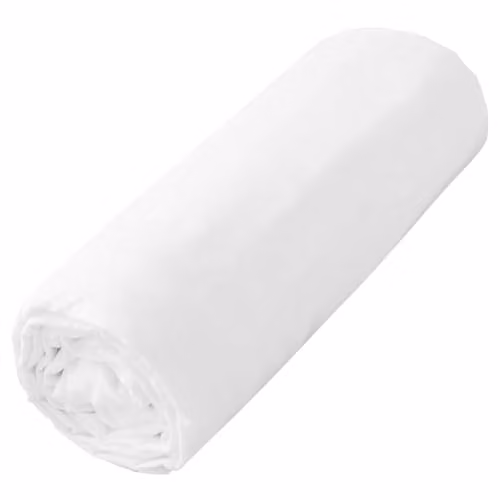 Sábana bajera ajustable Sevira Kids para niños de algodón jersey color blanco An/P: 70 x 140 cm