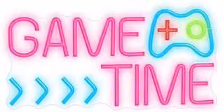 Luz Led Neón Decorativa Forever Game Time Multicolor para Pared