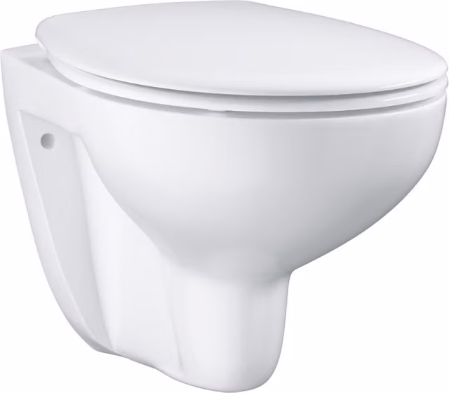Inodoro suspendido Grohe Bau Ceramic blanco con asiento rimless y cierre suave