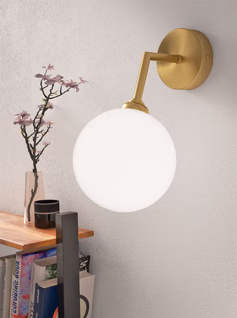Aplique de pared Light Prestige en aluminio y cristal para dormitorio o salón, color dorado y blanco, compatible con casquillo G9 e IP20