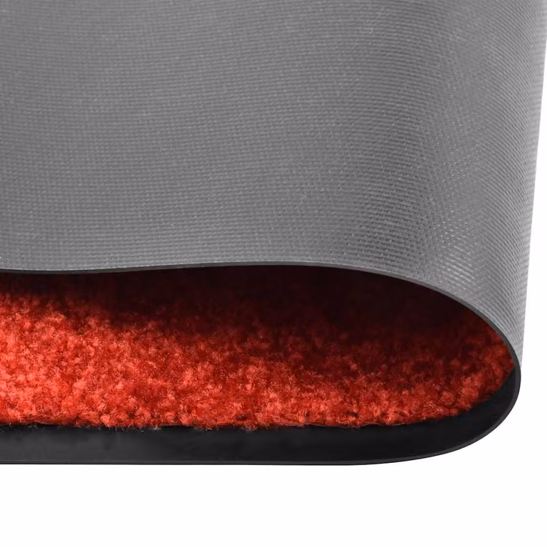 Felpudo lavable vidaXL rojo de diseño moderno y antideslizante An/P: 90 x 120 cm