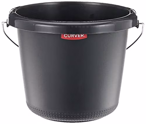 Cubo Curver color antracita con capacidad de 5 litros, An/P/Al: 24 x 24 x 19,5 cm