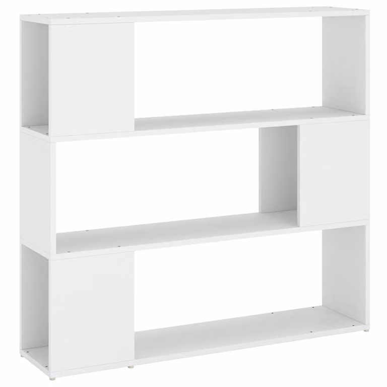Estantería de libros y divisor de espacios vidaXL blanca de MDF An/P/Al: 100 x 24 x 94 cm