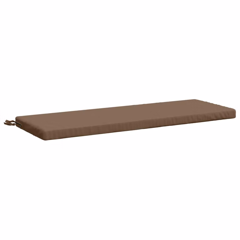 Cojín de banco vidaXL SOEST de poliéster con funda extraíble y resistente a los rayos UV, color topo, An/P/Al: 100 x 40 x 5 cm