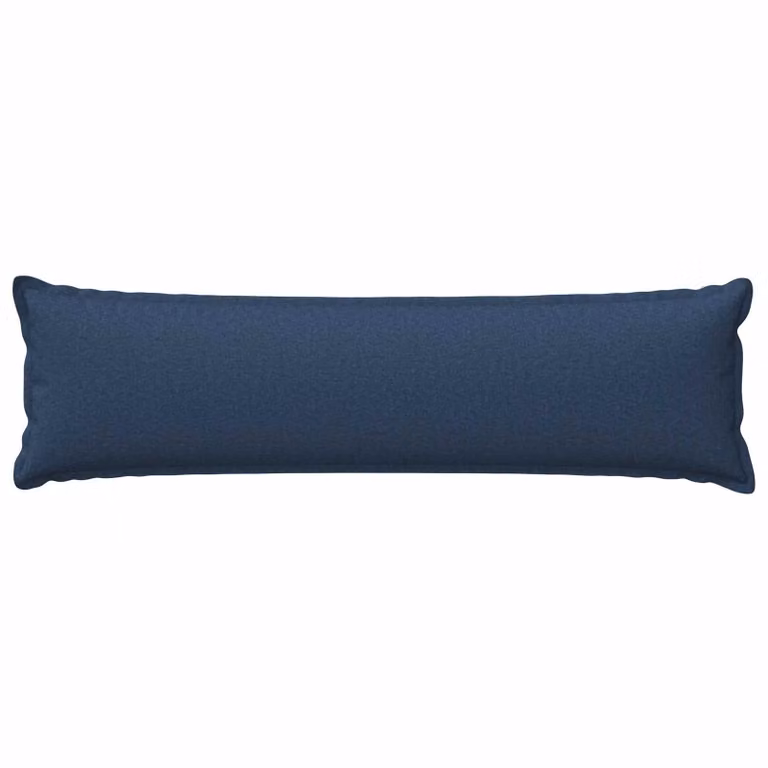 Set de 2 fundas de almohada vidaXL HOUTEN en azul, lino sintético, An/P/Al: 40 x 145 cm