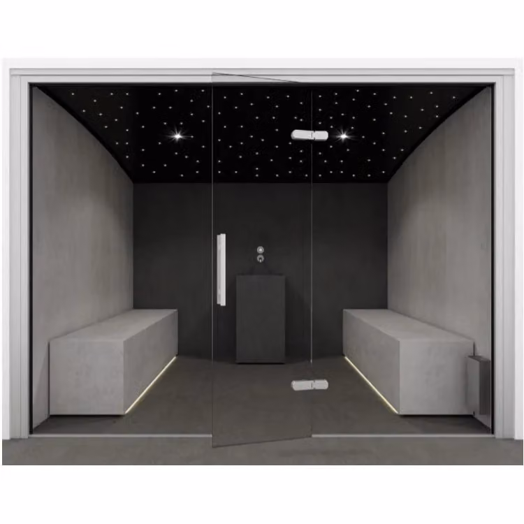 Cala Cabina de baños de vapor AstralPool en plástico negro y gris