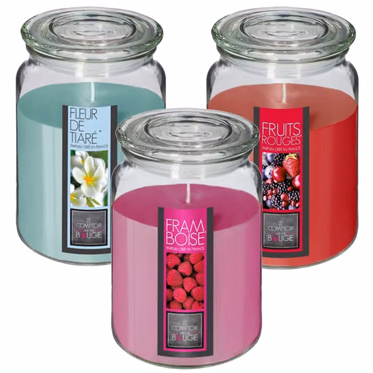 Set de velas votivas perfumadas WellHome con aromas florales y frutales en colores multicolor para mesa