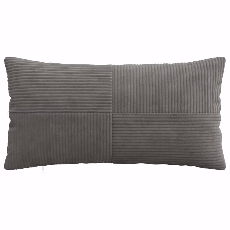 Set de 6 fundas de almohada ALMELO de vidaXL en pana gris, An/An: 40 x 70 cm
