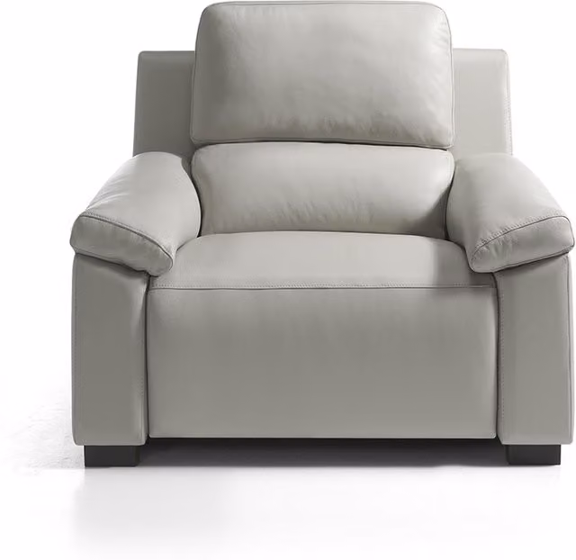 Sillón relax eléctrico Bolzano de El Corte Inglés en piel color gris plata