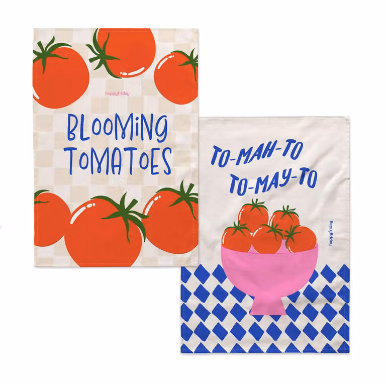 Pack de 2 paños de cocina Happyfriday con diseño gráfico multicolor en algodón, An/P: 70 x 50 cm