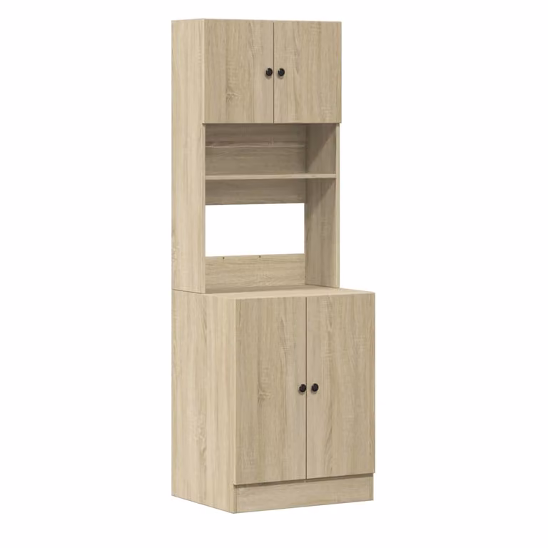 Mueble de cocina Syfax en madera de roble color marrón y beige con puertas batientes, An/P/Al: 60 x 50 x 180 cm