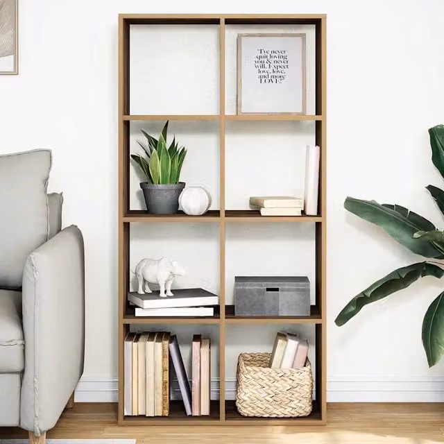 Librería divisora moderna vidaXL de madera en color roble, An/P/Al: 69,5 x 29 x 137,5 cm