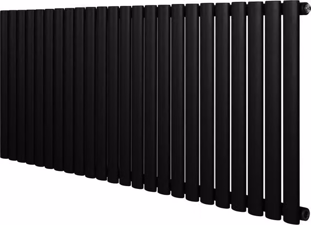 Radiador de columna ovalado simple Monster Shop en acero al carbono color negro, 1369 W, An/Al: 60 x 144 cm