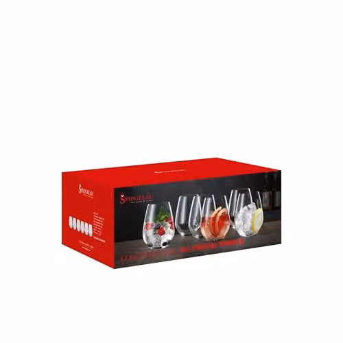 Juego de 6 vasos de cristal Spiegelau Authentis Casual de 460 ml, transparentes y aptos para lavavajillas