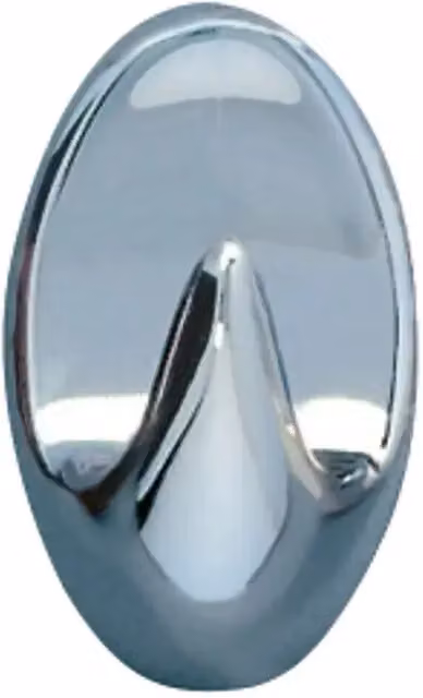 Colgador adhesivo Poseidon de plástico en color plata (Pack de 3 unidades)