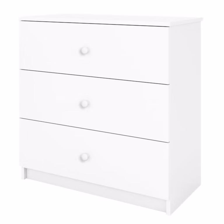 Cómoda infantil Kocot Kids en color blanco con cajones de cierre suave