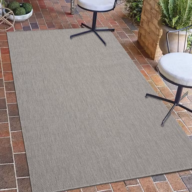 Alfombra de sisal Teppich-Traum para interior y exterior, diseño moderno y tejido plano, color gris, An/P: 80 x 200 cm