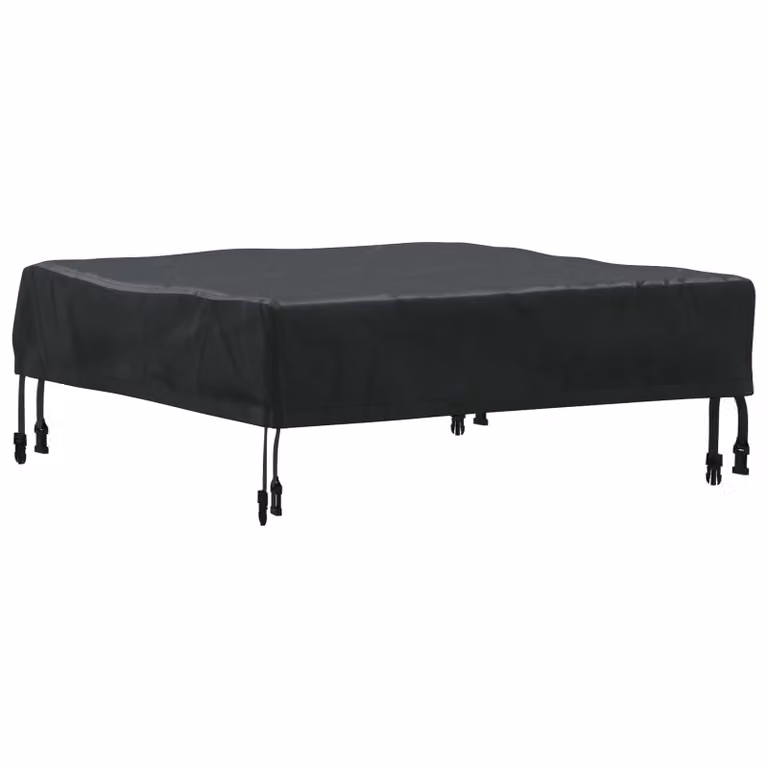 Cubierta de mesa cuadrada impermeable vidaXL en color negro, An/P/Al: 82 x 82 x 15 cm