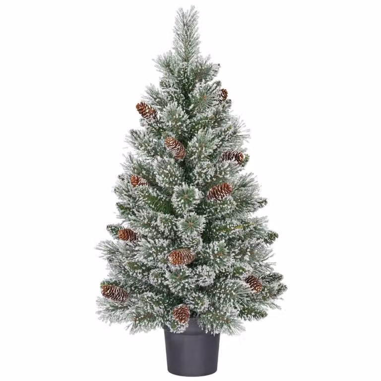Árbol de Navidad artificial Black Box Trees verde de mesa, Al 90 cm x An 48 cm x P 48 cm