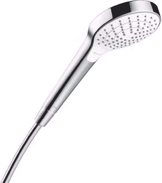 Ducha de mano Hansgrohe Croma Select S 110 Vario con 3 tipos de chorro, blanco y cromo, con sistema antical