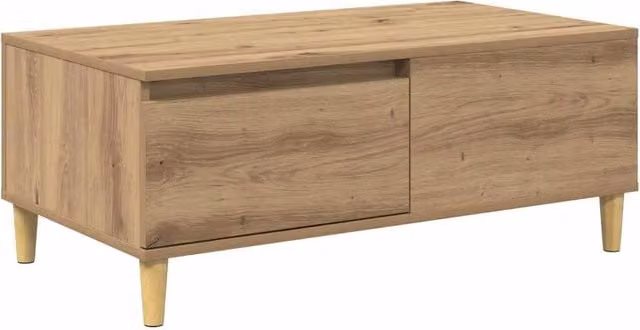 Mesa de café Syfax de madera con cajón en color roble y acabado mate, An/P/Al: 90 x 50 x 35 cm