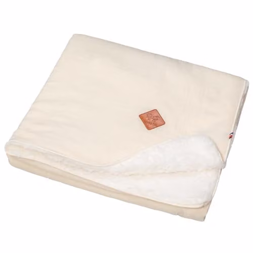 Manta de bebé Sevira Kids en Sherpa y algodón, lavable y suave, disponible en gris, blanco o beige