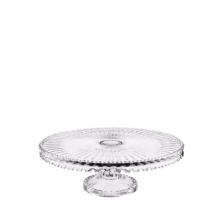 Plato para tarta en pie de vidrio transparente Aulica redondo An/P/Al: 32 x 32 x 12 cm