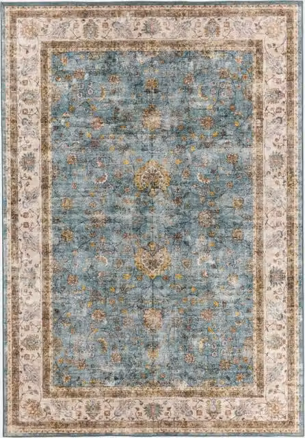 Alfombra de diseño oriental multicolor SWEEEK para salón o dormitorio, lavable y apta para calefacción por suelo radiante