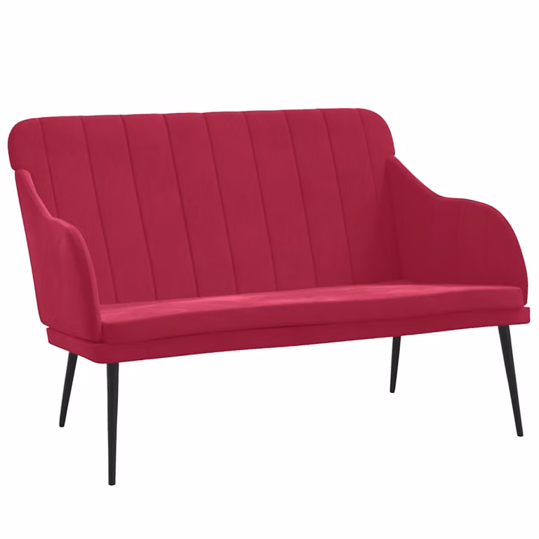 Banco de terciopelo rojo vidaXL An/P/Al: 110 x 76 x 80 cm