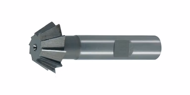 Fresa angular Alpen DIN 1833 tipo N con insertos de metal duro HSS-Co, diámetro: 25 mm, ángulo: 60 grados, color plata
