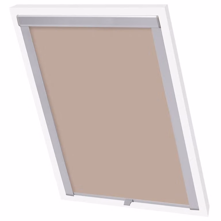 Persiana opaca enrollable vidaXL en color beige de poliéster con efecto térmico