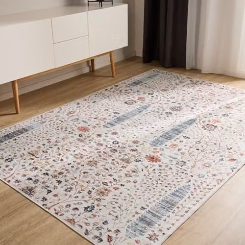 Alfombra Benuta Basic George Multicolor de Estilo Vintage y Abstracto, Lavable y Antideslizante, An/P: 60 x 120 cm