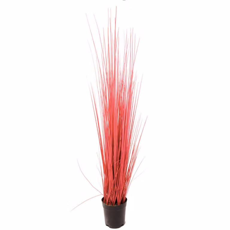 Césped artificial en maceta rojo Sia Deco con altura de 100 cm