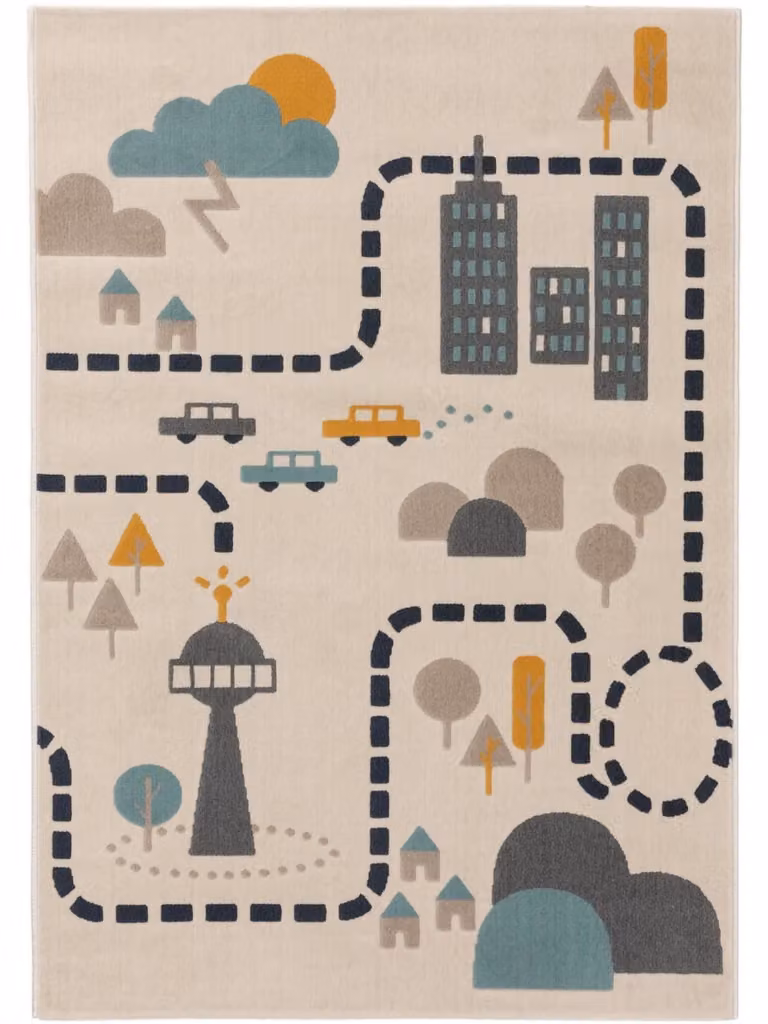 Alfombra para niños Benuta de diseño moderno en color beige, An/P: 120 x 170 cm