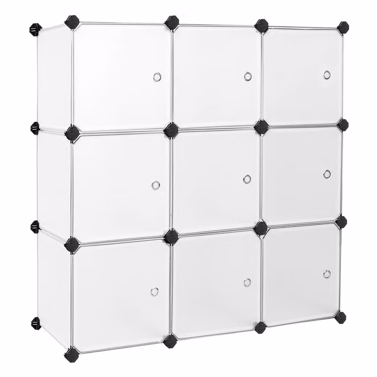 Armario Modular Songmics de 9 Cubos en Blanco con Diseño Moderno