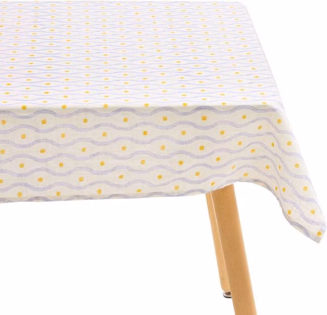 Mantel Rectangular Fruity de Atmosphera en Blanco con Diseño Gráfico, An/P: 240 x 140 cm