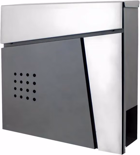 Buzón de acero inoxidable AW 51 en color gris, An/P/Al: 37 x 37 x 10,5 cm