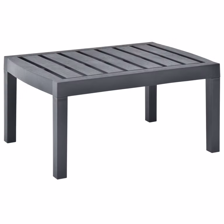 Mesa de jardín Syfax en plástico gris antracita mate, An/P/Al: 78 x 55 x 38 cm